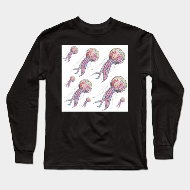 Jellyfish - Ocean print Long Sleeve T-Shirt by B-ARTIZAN